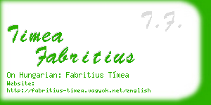timea fabritius business card